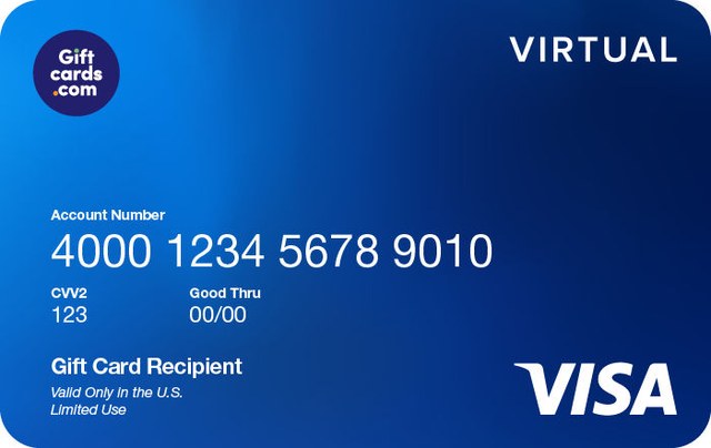 Visa® Virtual Account gift card